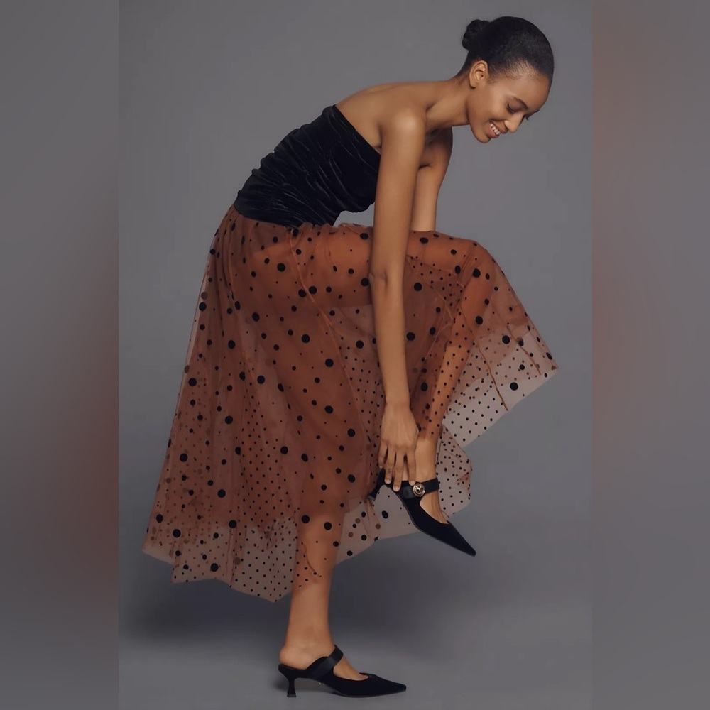 NWT Size L - Maeve Tulle Maxi Skirt - Picture 7 of 16